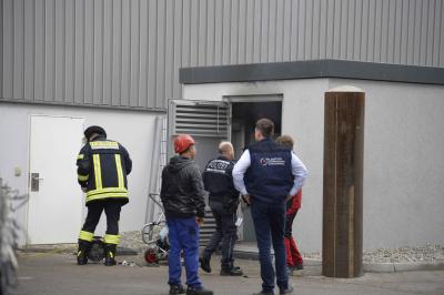 Sicherungskasten in Trafogebaeude faengt Feuer in Plochingen